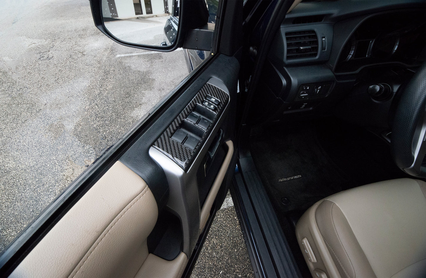 Side Door Control Accent Trim Fits 2014-2024 Toyota 4Runner by Tufskinz.com