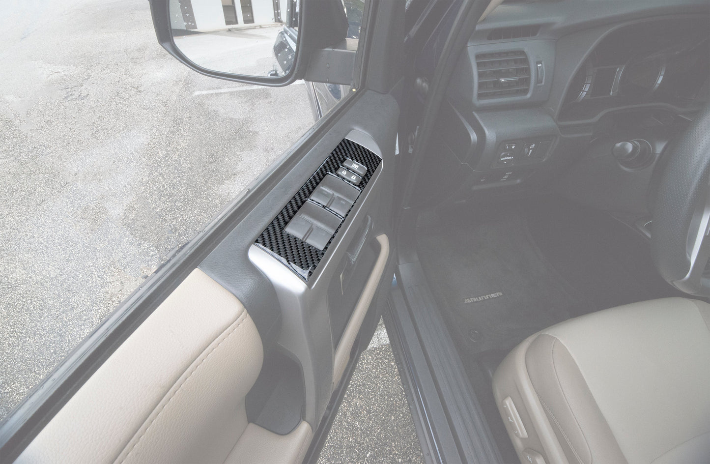 Side Door Control Accent Trim Fits 2014-2024 Toyota 4Runner by Tufskinz.com