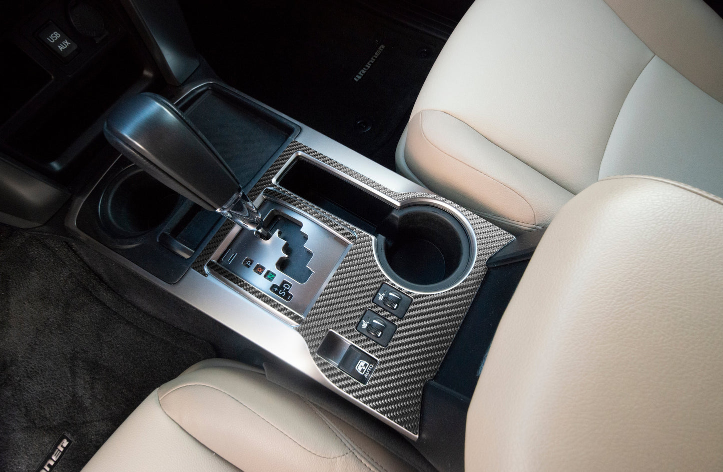 Transmission Console Accent Trim Fits 2014-2024 Toyota 4Runner by Tufskinz.com