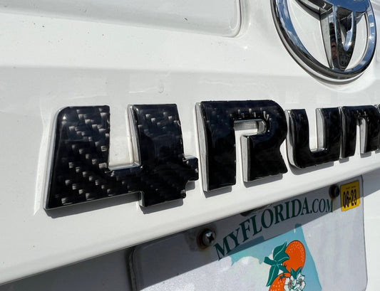 Rear Hatch Letter Overlays Fits 2010-2024 Toyota 4Runner by Tufskinz.com