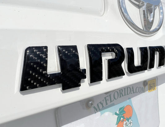 Rear Hatch Letter Overlays Fits 2010-2024 Toyota 4Runner by Tufskinz.com