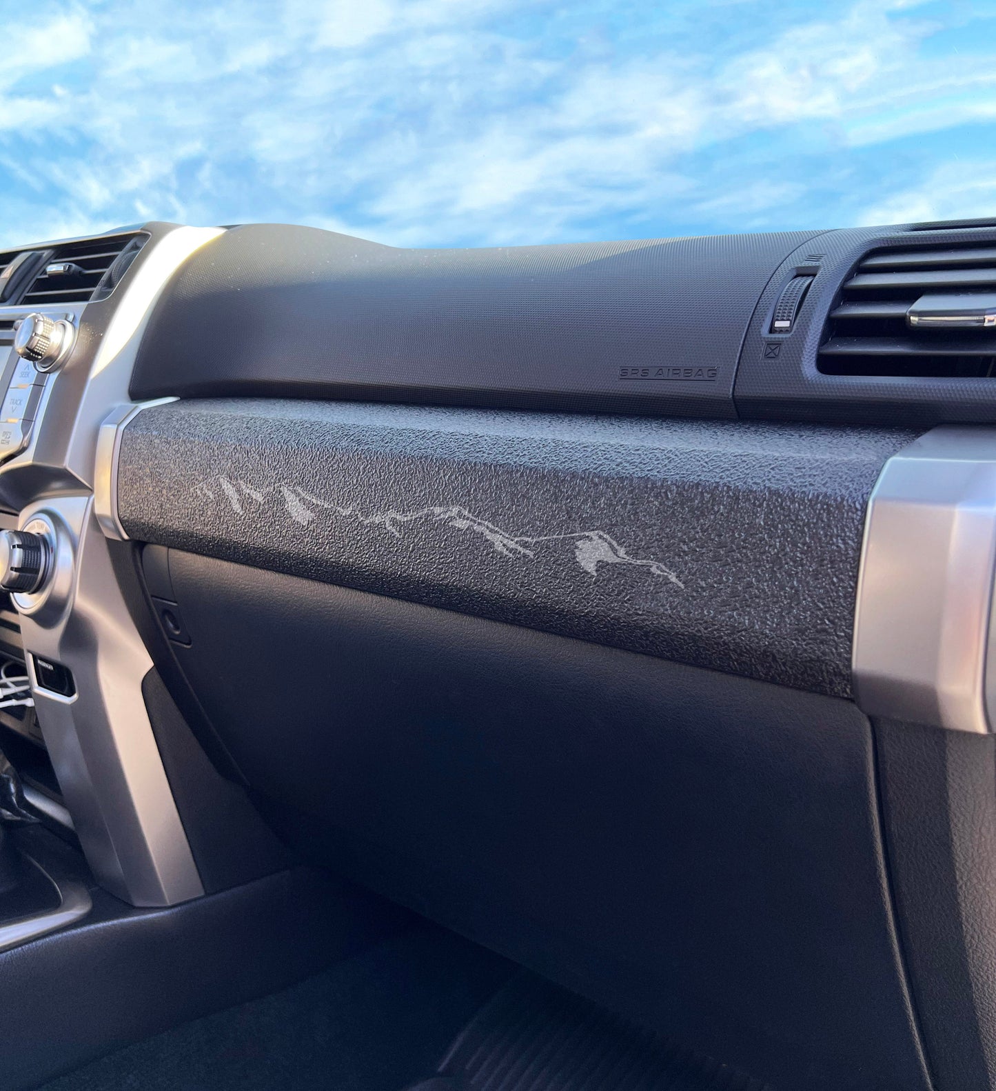 Textured Glove Box Bar Overlay Fits 2010-2024 Toyota 4Runner by Tufskinz.com