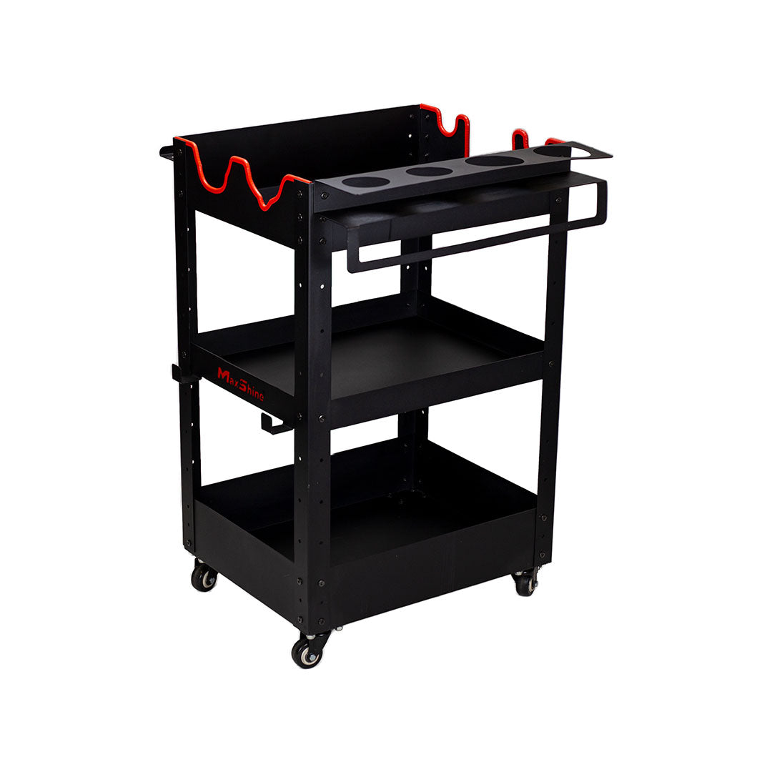 Rolling Detailing Cart - Coated Steel by MaxshineUSA