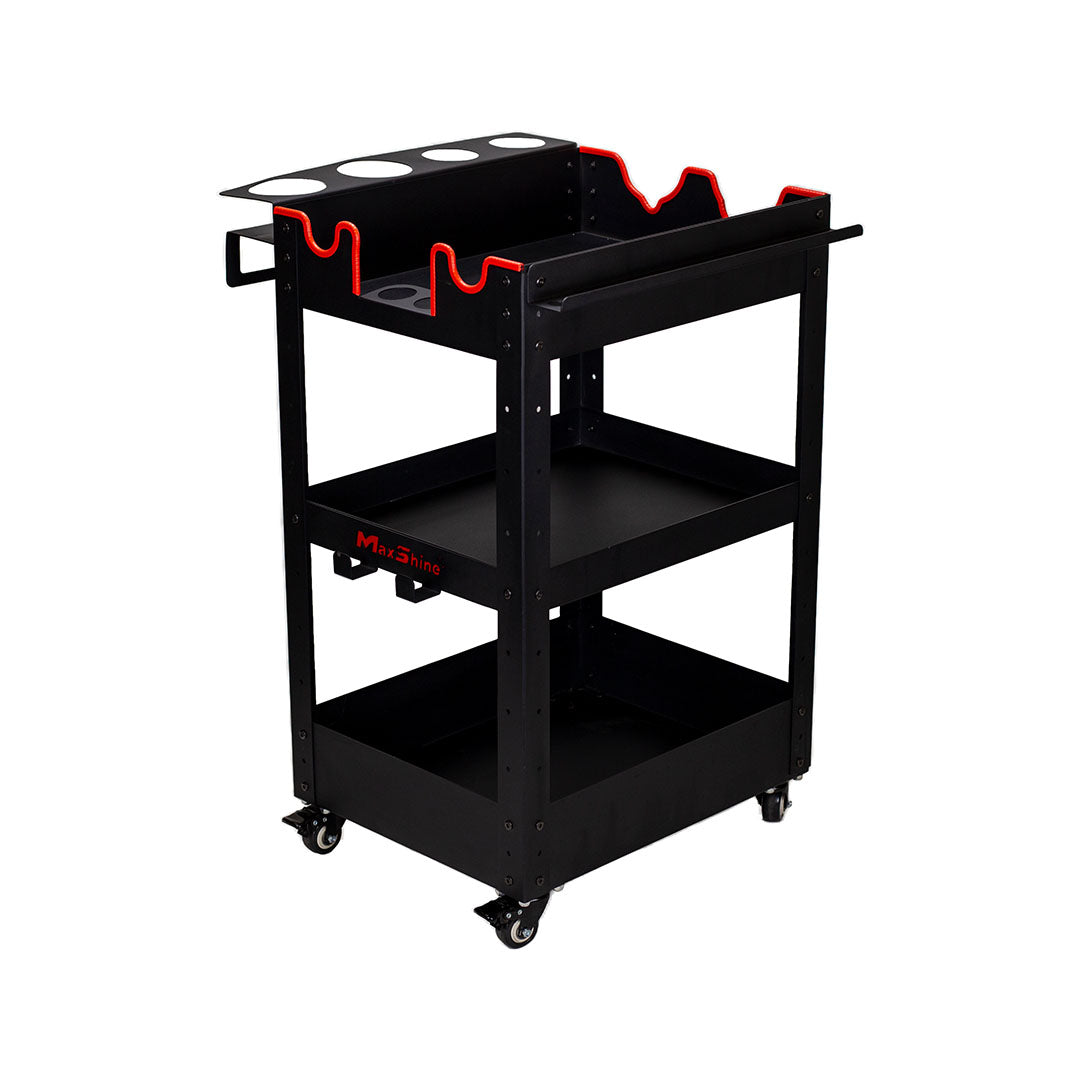 Rolling Detailing Cart - Coated Steel by MaxshineUSA