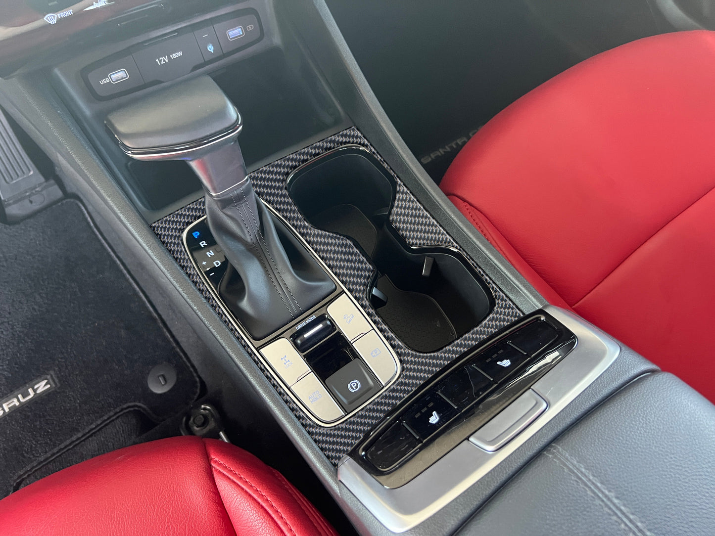 Center Console Accent Trim Fits 2022-2026 Hyundai Santa Cruz by Tufskinz.com