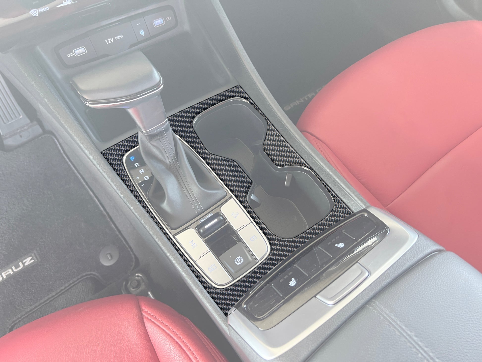 Center Console Accent Trim Fits 2022-2026 Hyundai Santa Cruz by Tufskinz.com