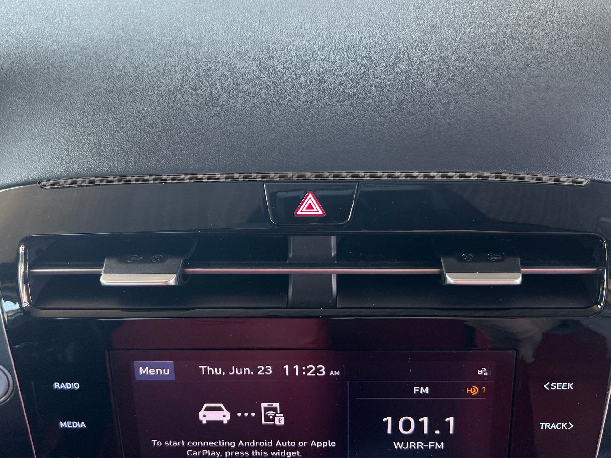 Center Dash Line Accent Trim Fits 2022-2026 Hyundai Santa Cruz by Tufskinz.com