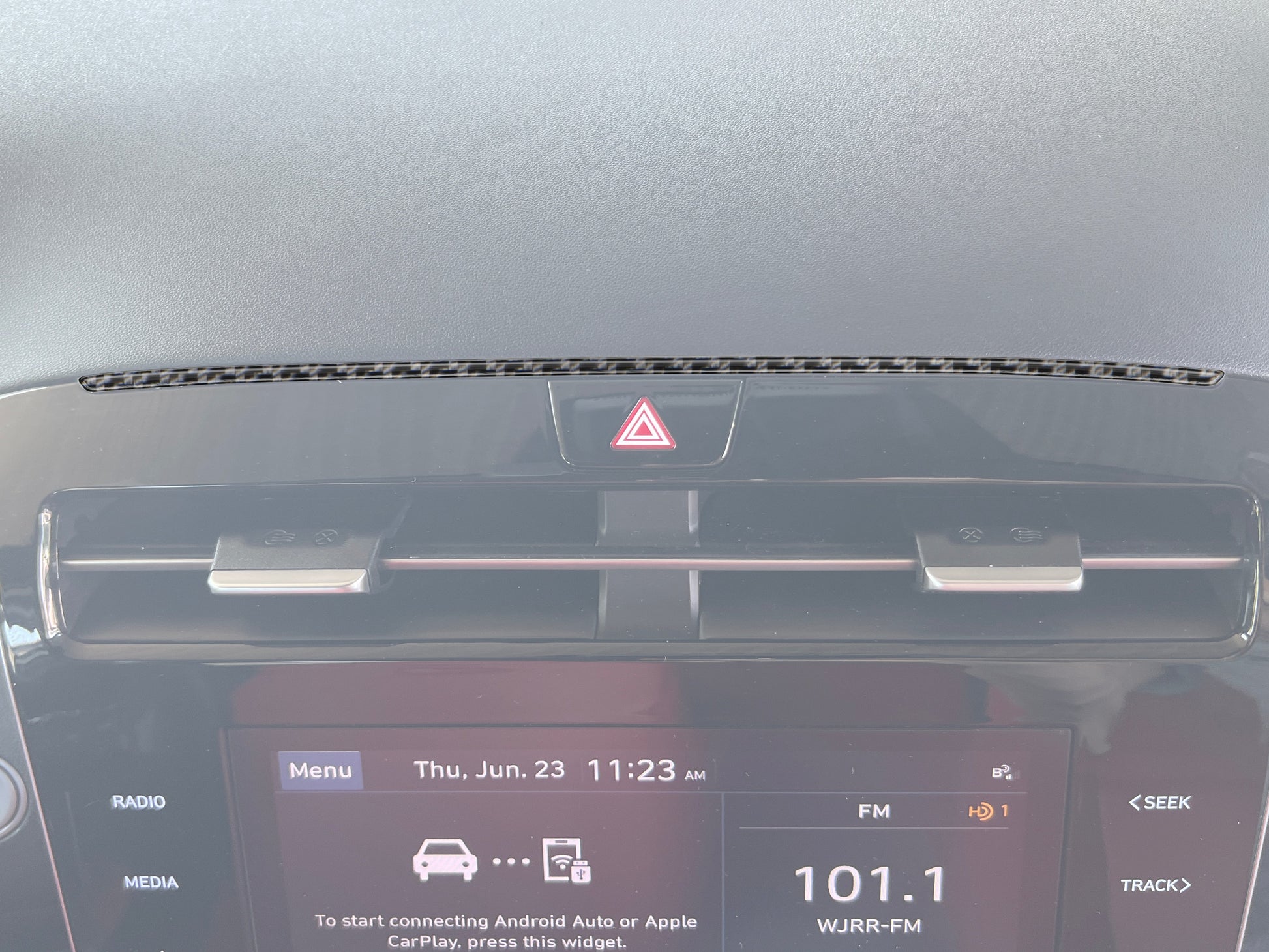 Center Dash Line Accent Trim Fits 2022-2026 Hyundai Santa Cruz by Tufskinz.com