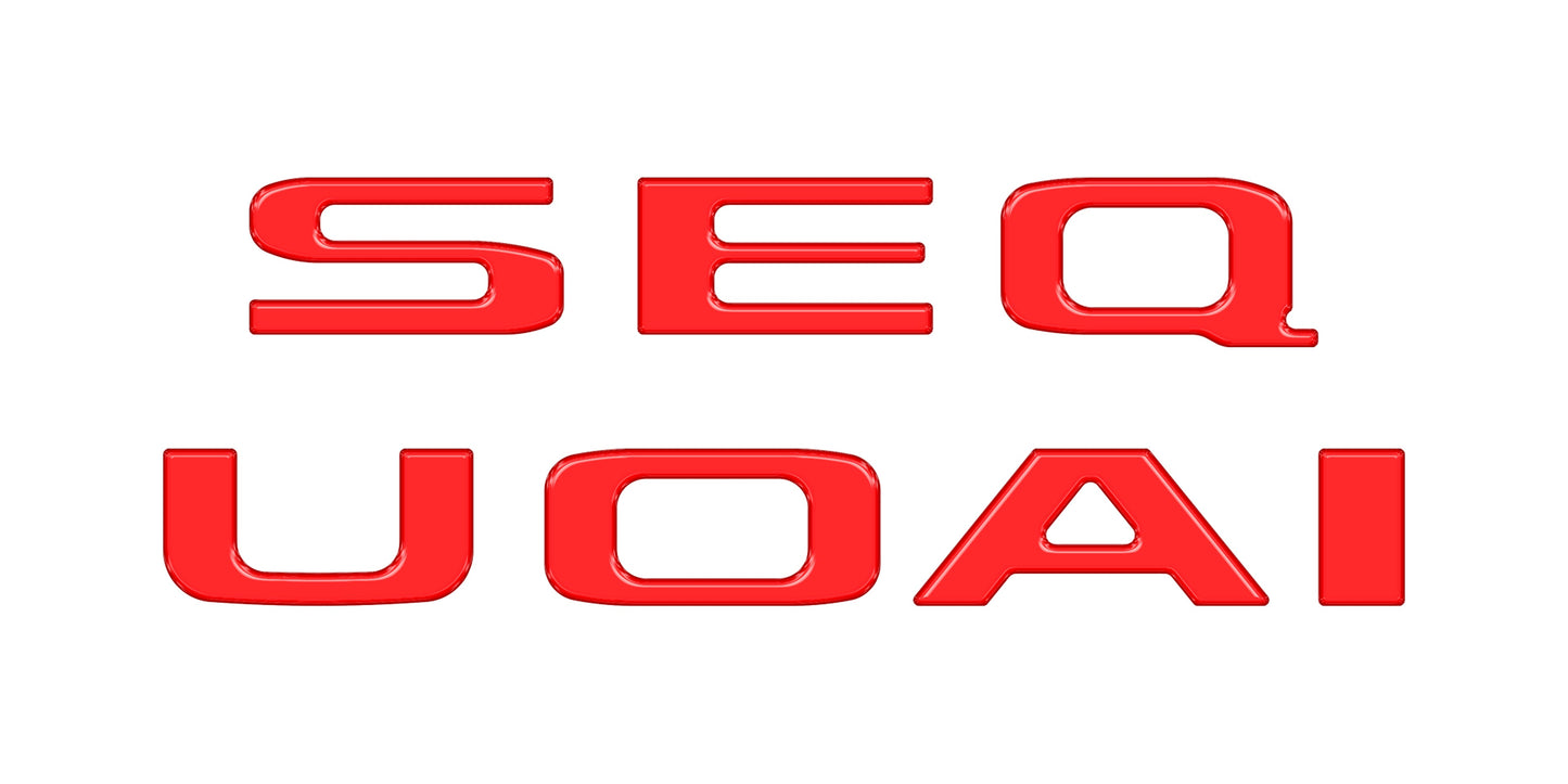 Rear Hatch Letter Overlays Fits 2023-2026 Toyota Sequoia by Tufskinz.com