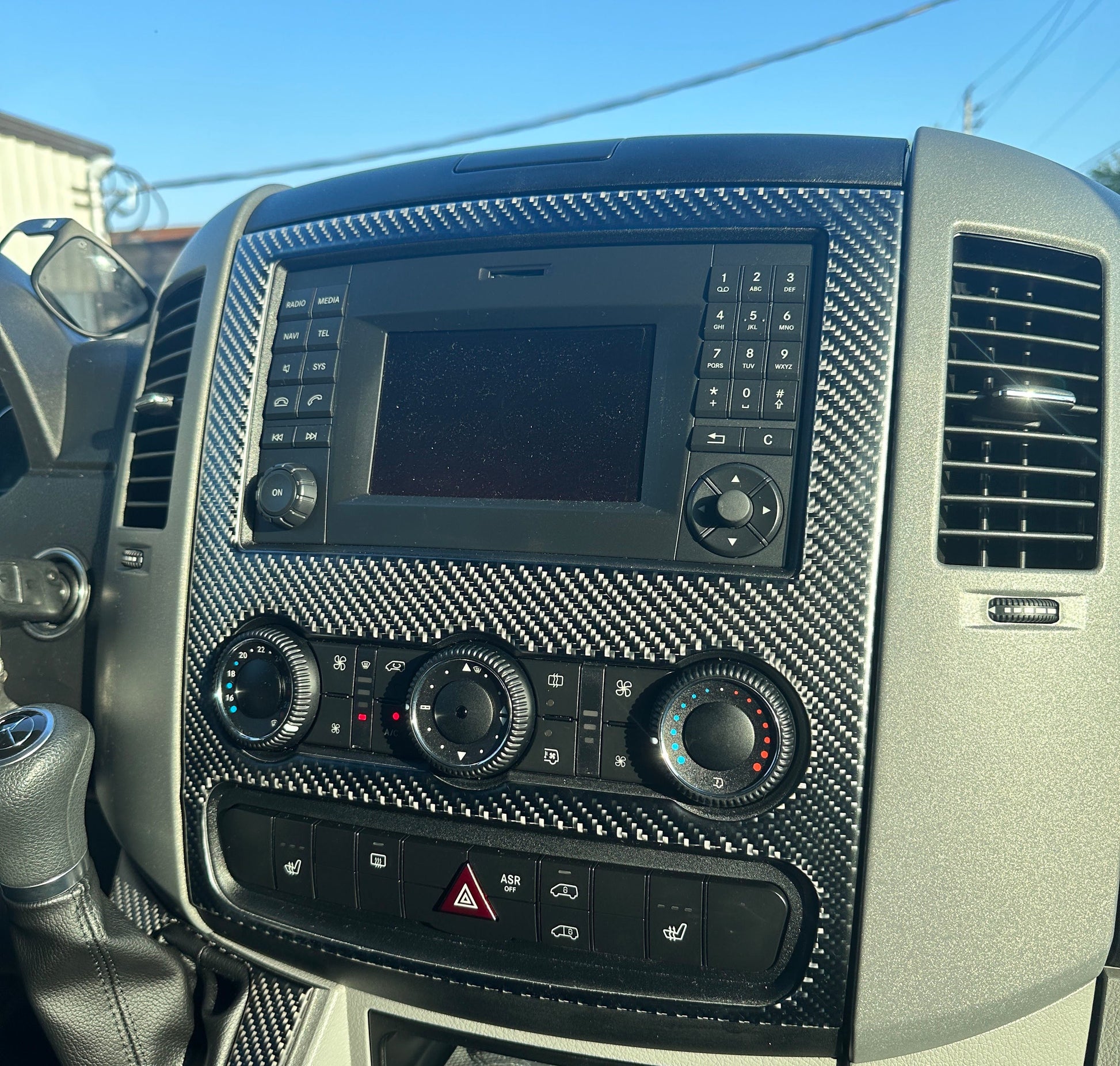Radio Accent Trim Fits 2008-2016 Mercedes Sprinter by Tufskinz.com