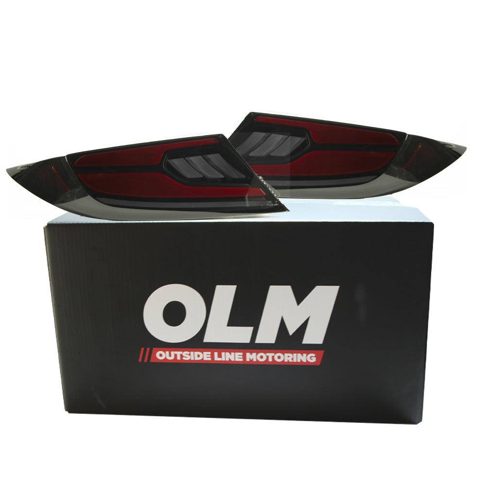 OLM Raiden LED Taillights (Smoke Lens/Red Bar) - 2022+ GR86 / BRZ by MYX Automotive