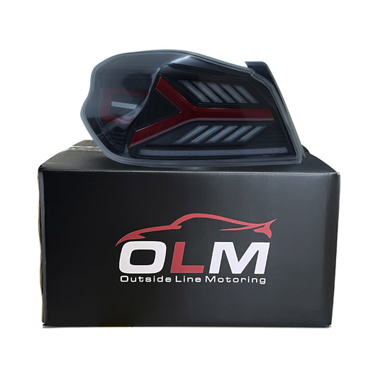 OLM Y-Spec LED Taillights (Smoke Lens Red Optic) - 2015-2021 WRX / STI by OLM