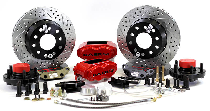 Baer Brakes 11" SS4+ Front Brake Kit, Red, SDZ, Std. Studs by Baer Brake Systems