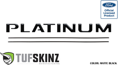 Tailgate Letter and Line Inserts Fits 2017-2019 Ford Super Duty Platinum by Tufskinz.com