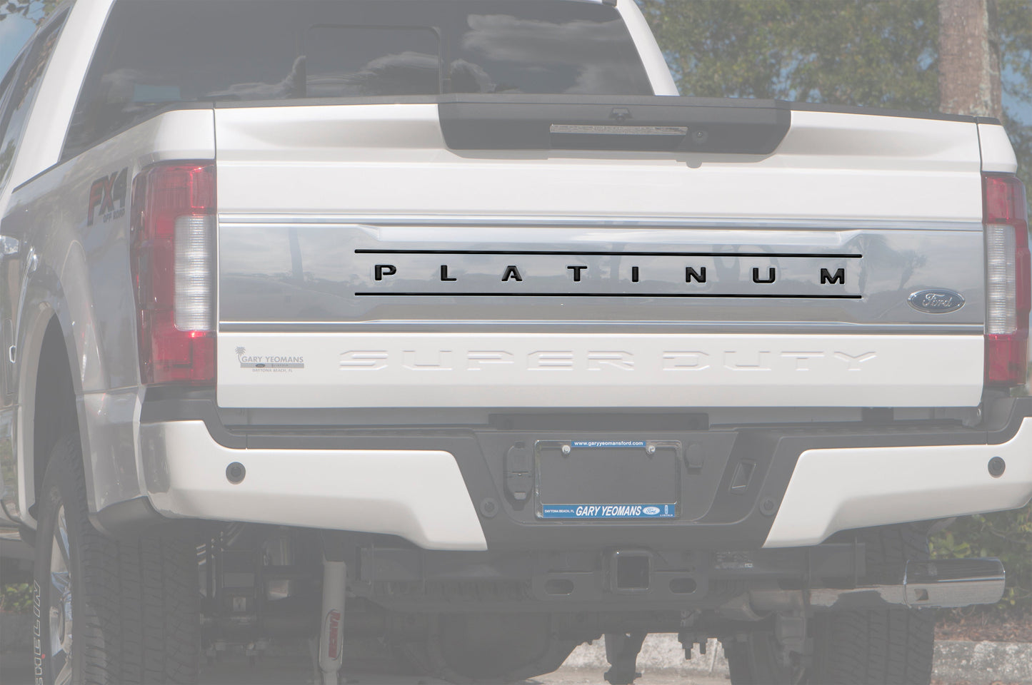 Tailgate Letter and Line Inserts Fits 2017-2019 Ford Super Duty Platinum by Tufskinz.com