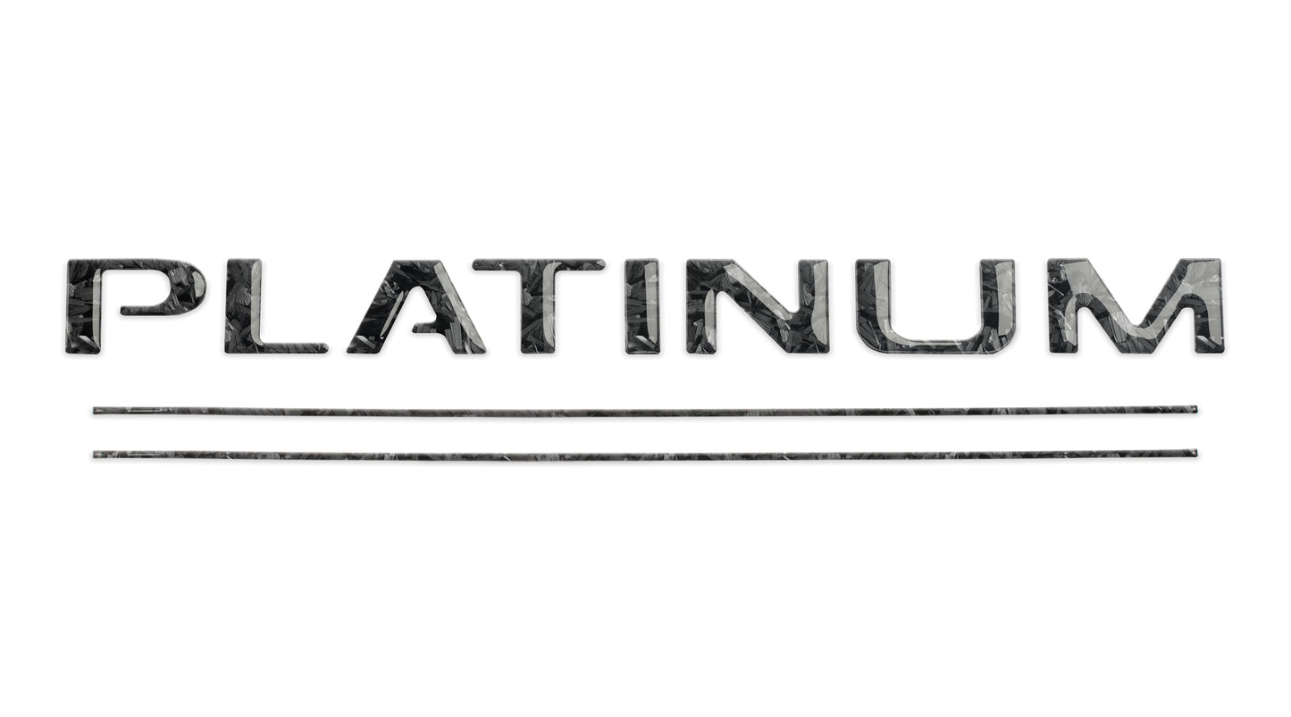 Tailgate Letter and Line Inserts Fits 2017-2019 Ford Super Duty Platinum by Tufskinz.com