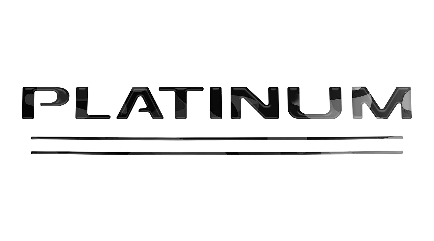 Tailgate Letter and Line Inserts Fits 2017-2019 Ford Super Duty Platinum by Tufskinz.com