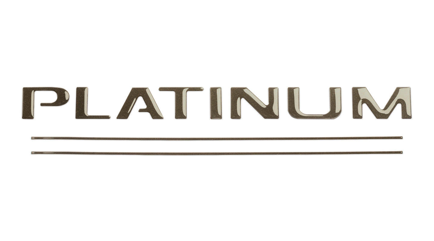 Tailgate Letter and Line Inserts Fits 2017-2019 Ford Super Duty Platinum by Tufskinz.com