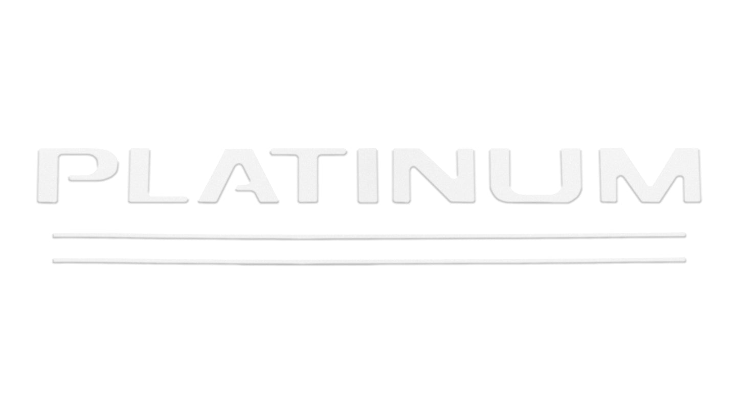 Tailgate Letter and Line Inserts Fits 2017-2019 Ford Super Duty Platinum by Tufskinz.com