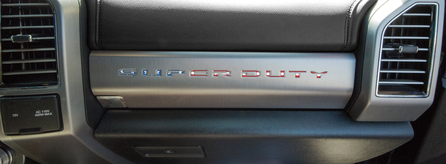 Glove Box Letter Inserts Fits 2017-2022 Ford Super Duty by Tufskinz.com
