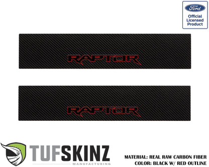 Door Sill Protection Overlays (Real Carbon Fiber) Fits 2015-2020 Ford F-150 by Tufskinz.com