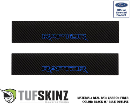 Door Sill Protection Overlays (Real Carbon Fiber) Fits 2015-2020 Ford F-150 by Tufskinz.com