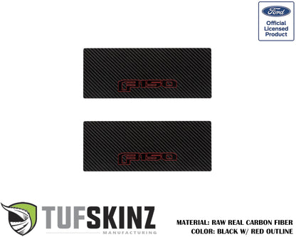 Door Sill Protection Overlays (Real Carbon Fiber) Fits 2015-2020 Ford F-150 by Tufskinz.com