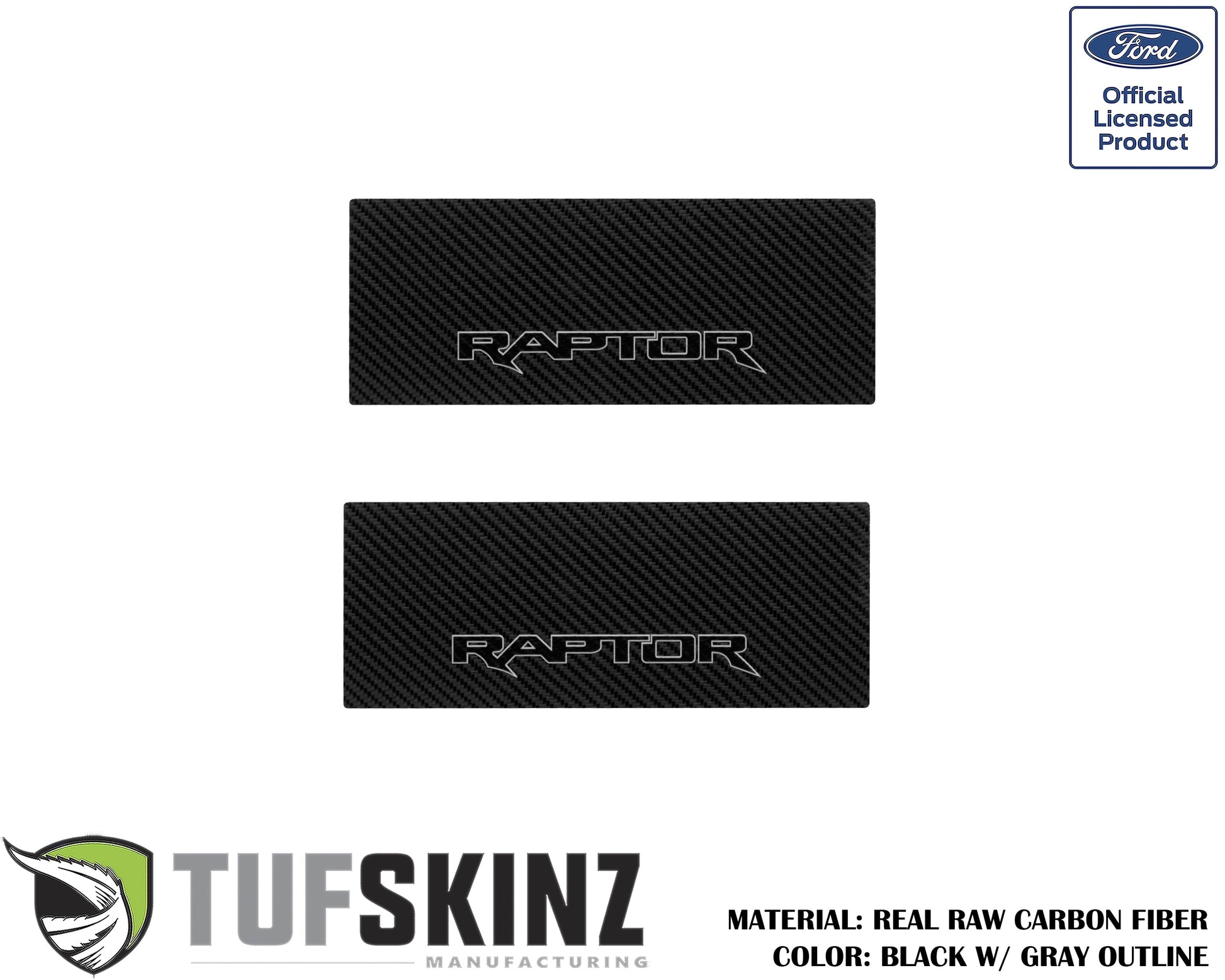 Door Sill Protection Overlays (Real Carbon Fiber) Fits 2015-2020 Ford F-150 by Tufskinz.com