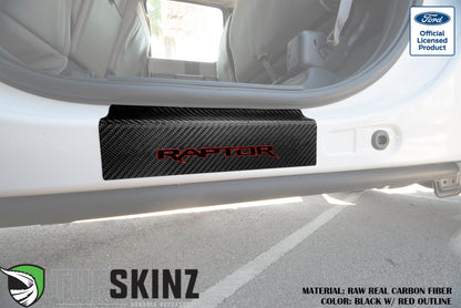 Door Sill Protection Overlays (Real Carbon Fiber) Fits 2015-2020 Ford F-150 by Tufskinz.com