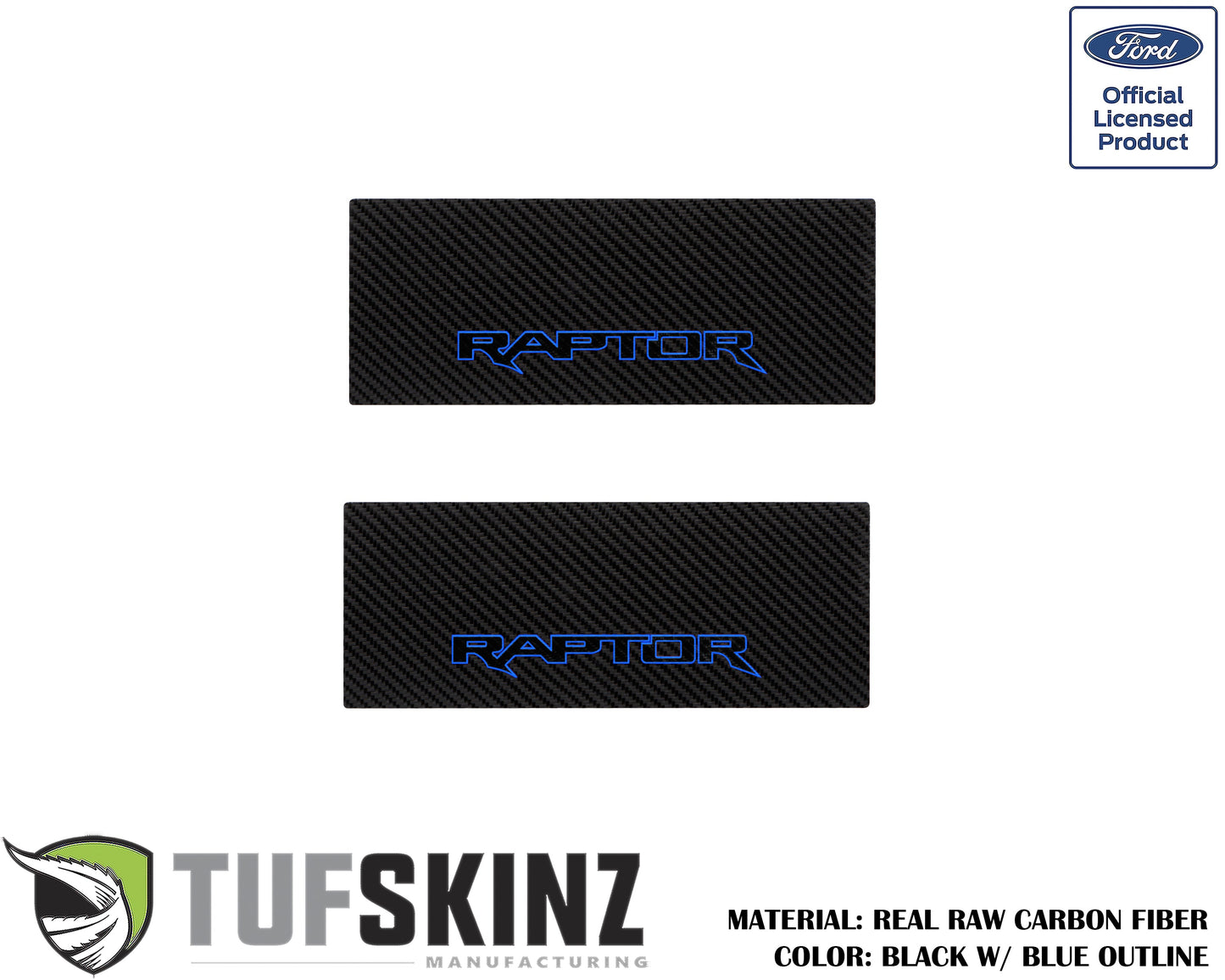 Door Sill Protection Overlays (Real Carbon Fiber) Fits 2015-2020 Ford F-150 by Tufskinz.com