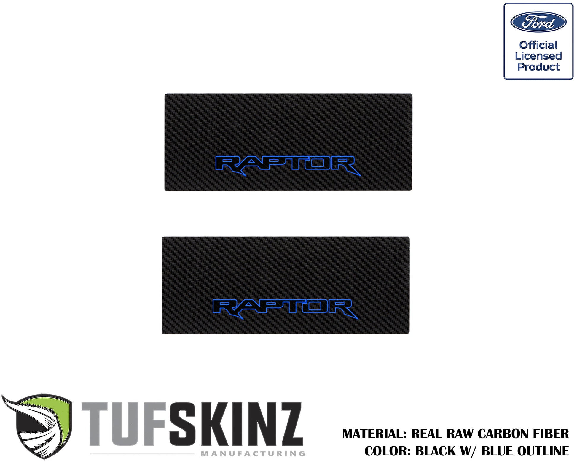 Door Sill Protection Overlays (Real Carbon Fiber) Fits 2015-2020 Ford F-150 by Tufskinz.com