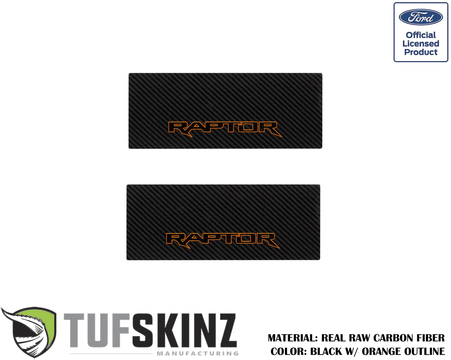 Door Sill Protection Overlays (Real Carbon Fiber) Fits 2015-2020 Ford F-150 by Tufskinz.com