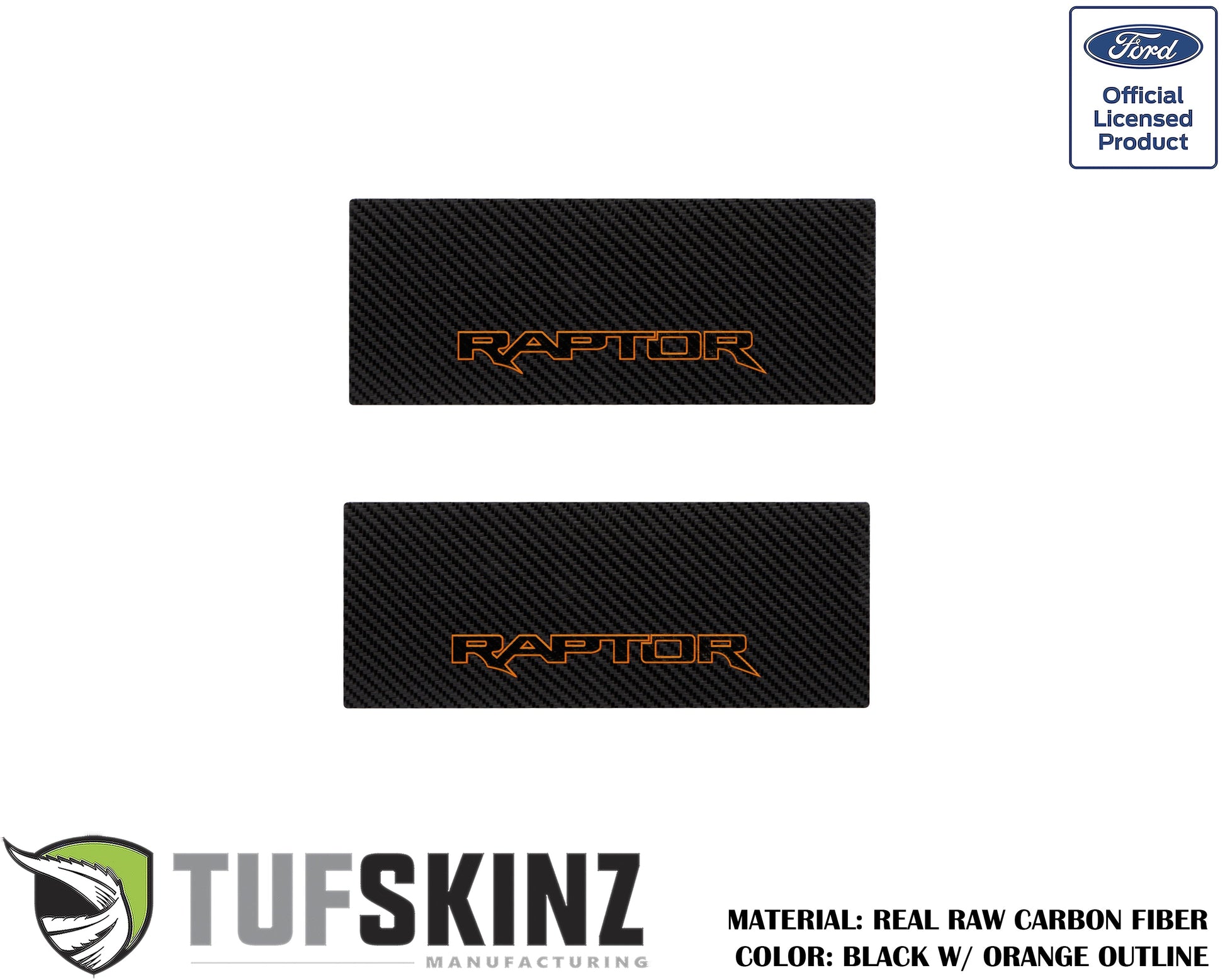 Door Sill Protection Overlays (Real Carbon Fiber) Fits 2015-2020 Ford F-150 by Tufskinz.com