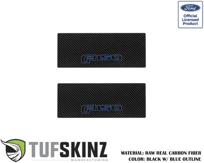 Door Sill Protection Overlays (Real Carbon Fiber) Fits 2015-2020 Ford F-150 by Tufskinz.com