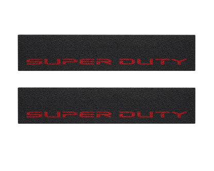 Door Sill Protection Overlays (Textured) Fits 2017-2022 Ford Super Duty by Tufskinz.com