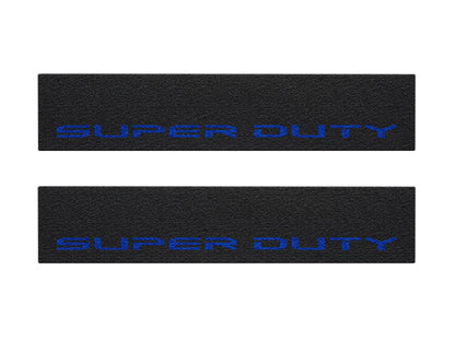 Door Sill Protection Overlays (Textured) Fits 2017-2022 Ford Super Duty by Tufskinz.com