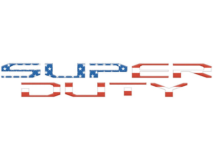 Tailgate Letter Overlays Fits 2020-2022 Ford Super Duty by Tufskinz.com