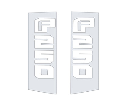 Side Emblem Accent Trim Fits 2017-2022 Ford Super Duty by Tufskinz.com