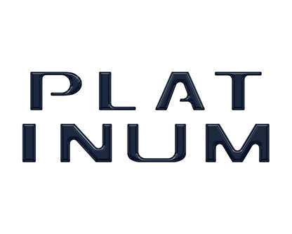 Platinum Tailgate Letter Overlays Fits 2020-2022 Ford Super Duty by Tufskinz.com