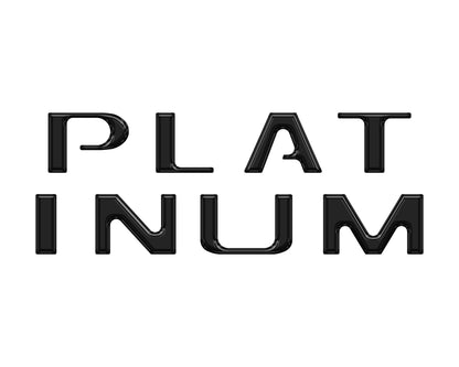 Platinum Tailgate Letter Overlays Fits 2020-2022 Ford Super Duty by Tufskinz.com