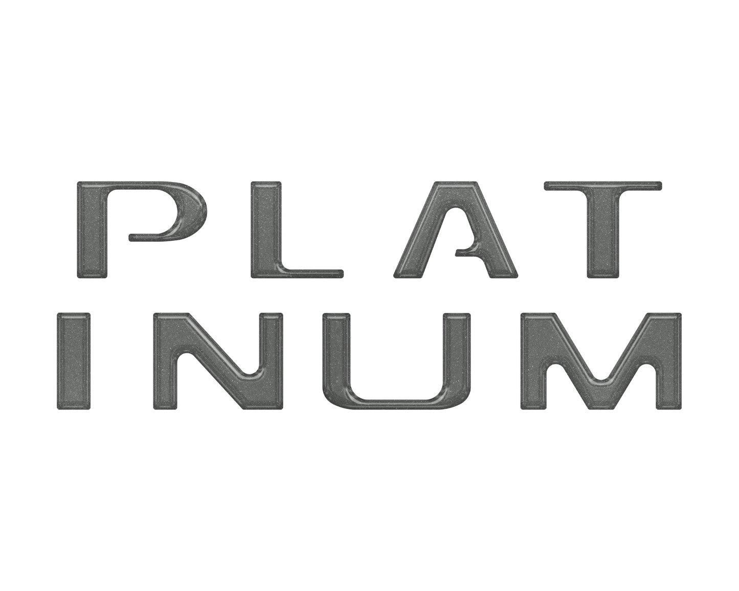 Platinum Tailgate Letter Overlays Fits 2020-2022 Ford Super Duty by Tufskinz.com