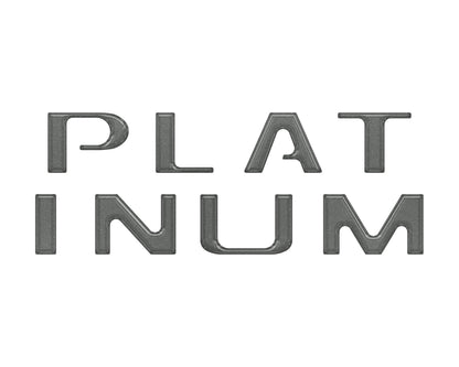 Platinum Tailgate Letter Overlays Fits 2020-2022 Ford Super Duty by Tufskinz.com