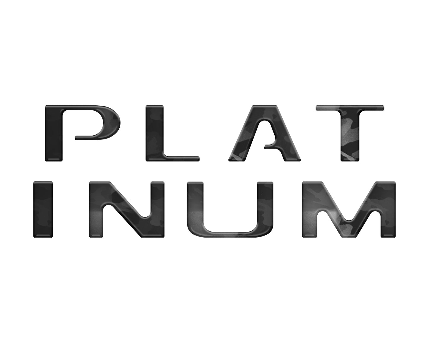 Platinum Tailgate Letter Overlays Fits 2020-2022 Ford Super Duty by Tufskinz.com