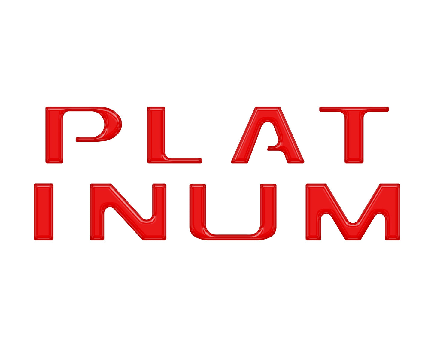 Platinum Tailgate Letter Overlays Fits 2020-2022 Ford Super Duty by Tufskinz.com