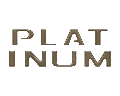 Platinum Tailgate Letter Overlays Fits 2020-2022 Ford Super Duty by Tufskinz.com