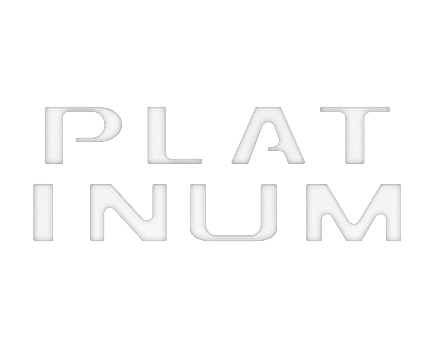 Platinum Tailgate Letter Overlays Fits 2020-2022 Ford Super Duty by Tufskinz.com