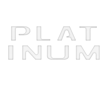 Platinum Tailgate Letter Overlays Fits 2020-2022 Ford Super Duty by Tufskinz.com