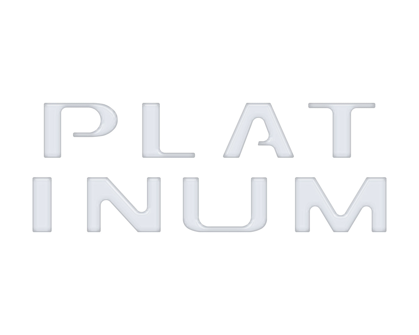 Platinum Tailgate Letter Overlays Fits 2020-2022 Ford Super Duty by Tufskinz.com