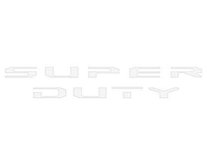 Tailgate Letter Overlays Fits 2020-2022 Ford Super Duty Platinum/Limited/King Ranch Trim Levels by Tufskinz.com