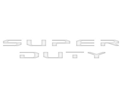 Tailgate Letter Overlays Fits 2020-2022 Ford Super Duty Platinum/Limited/King Ranch Trim Levels by Tufskinz.com